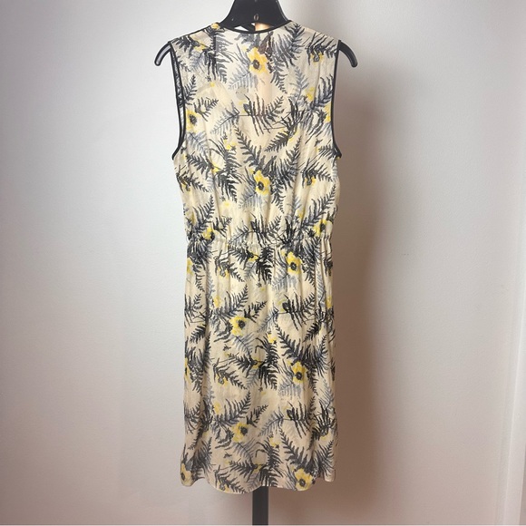 ANTHROPOLOGIE Lil Tassel Fronds 100% Silk, Lace & Ruffle Sheer Floral Dress Sz 4 - Picture 11 of 14